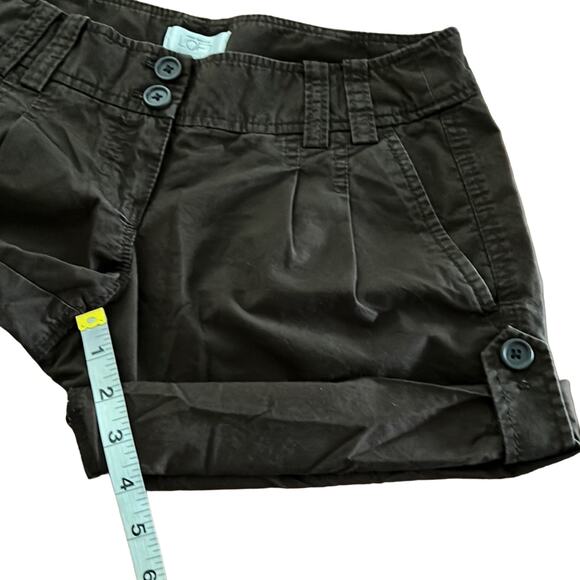Ann Taylor Loft Size 0 Brown Casual Shorts Convertible Length Pleated Twill - Picture 9 of 9